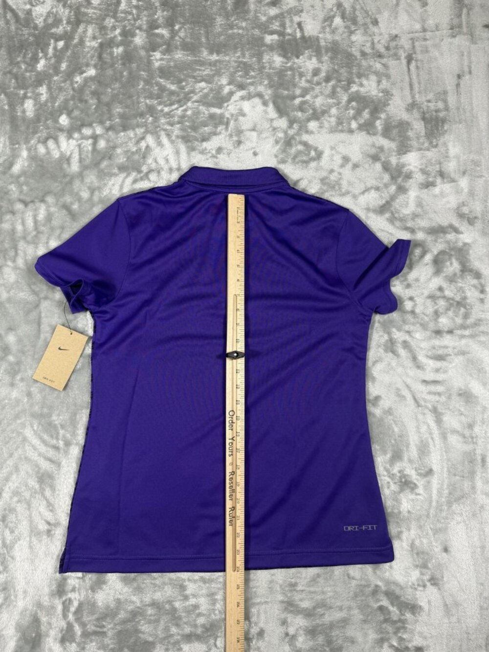 New Nike Dri-FIT Polo Shirt Women's Medium Purple Striped Football FJ9573 546 - Picture 13 of 14